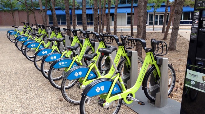 Bike share launches in Orlando today with Buddy on a bike