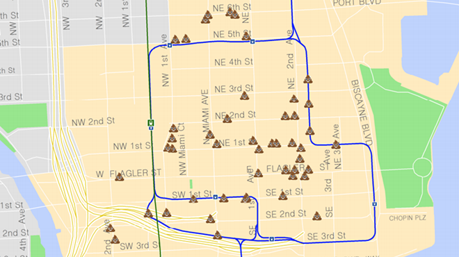 Miami has a serious street poop problem, so they created this street poop map