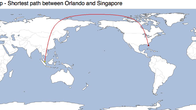 Friday afternoon time killer: Find out how far it is from Orlando to anywhere in the world