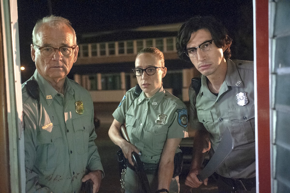 Bill Murray, Chloë Sevigny and Adam Driver in The Dead Don’t Die