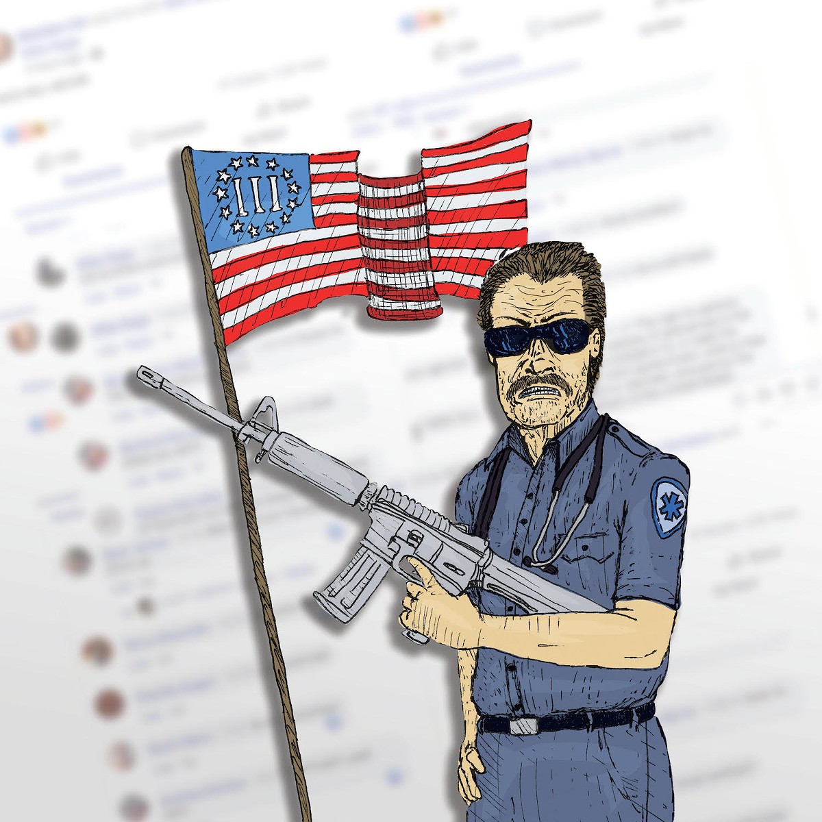 Welcome to Roll Call, a Facebook group set up by a violent militia leader full of EMTs, cops and corrections officers
