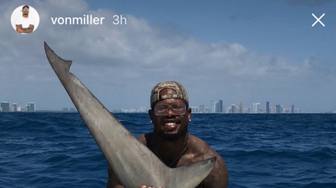 Florida authorities are investigating Von Miller after posing with what is probably a very dead shark