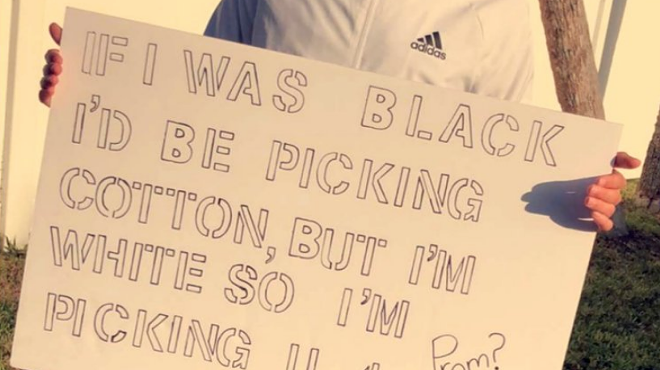 Florida high school student posts wildly racist prom proposal to Snapchat