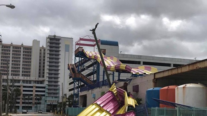 The Kraken's Quest slide after Hurricane Irma
