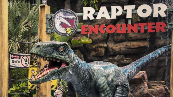 Blue, the raptor from 'Jurassic World,' is now at Universal Orlando