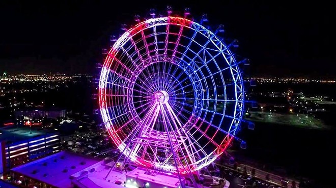 The ICON Orlando observation wheel will light up in Thailand's flag colors tonight