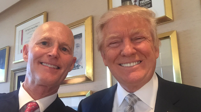 Rick Scott plans to skip Donald Trump's rally but will appear with him at Tampa school