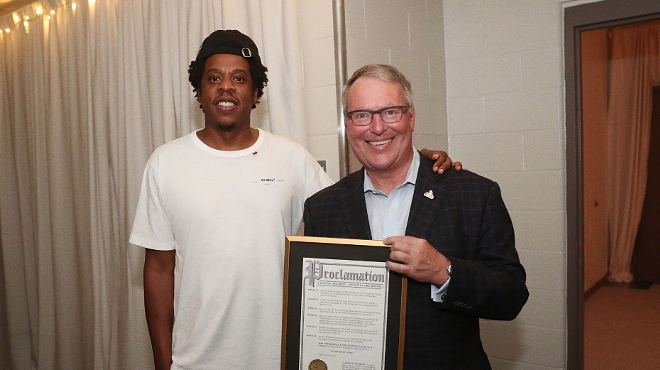 Here's Orlando Mayor Buddy Dyer just casually meeting Jay-Z