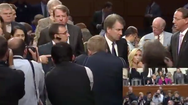 Here's Brett Kavanaugh refusing to shake hands with a Parkland victim's father