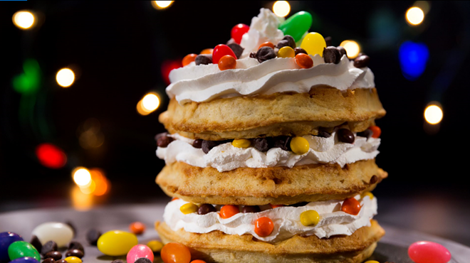 The Triple-Decker Waffle Extravaganza, inspired by Eleven's favorite food.