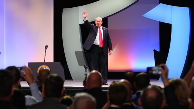 Speaking in Orlando, President Trump praises Rick Scott, Brett Kavanaugh