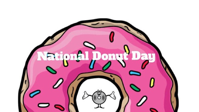 Discount vinyl and free literal doughnuts at Uncle Tony's Donut Shoppe today