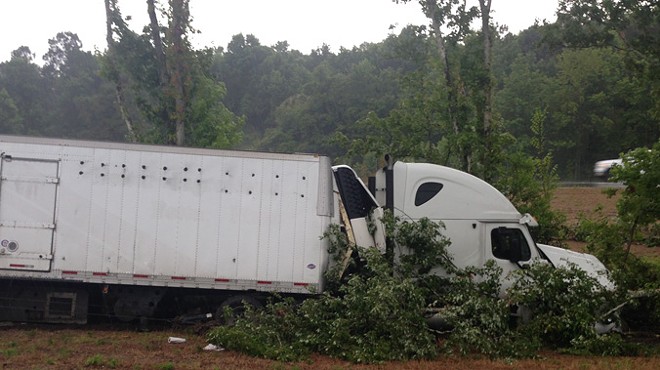 A semi-truck filled with sharks crashed on I-95 near Volusia County