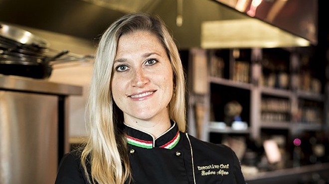 Chef Barbara Alfano at her restaurant, Peperoncino
