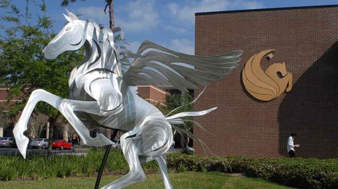Someone vandalized UCF's Pegasus statue and the whole thing was caught on video