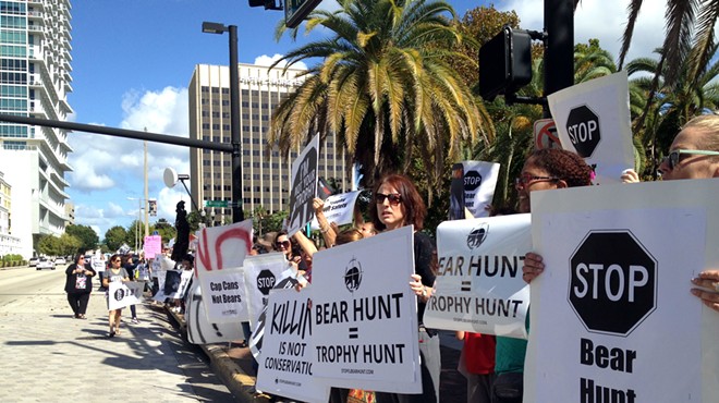Protesters rally in last-ditch attempt to stop Florida's bear hunt
