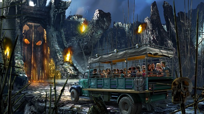 Concept art for Reign of Kong at Universal Studios