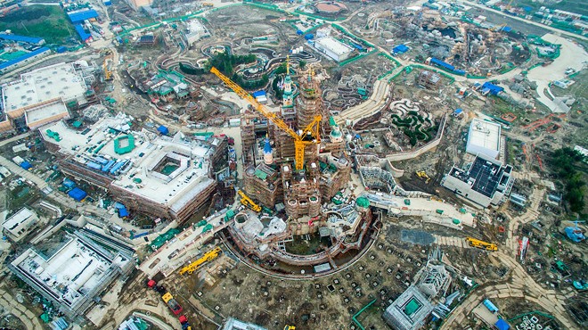 Construction at Walt Disney World in Shanghai