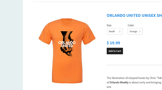 Our 'Orlando United' cover now comes in T-shirt form, and all proceeds go to a good cause