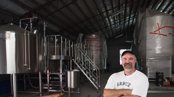 Playalinda Brewing Company Brewmaster Ron Raike at the Brix Project production brewery.