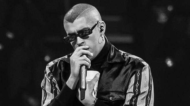 Bad Bunny performing at the Amway Center on April 11, 2019