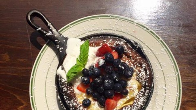 Dutch baby with berries.