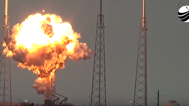 Video captures SpaceX rocket explosion in Cape Canaveral