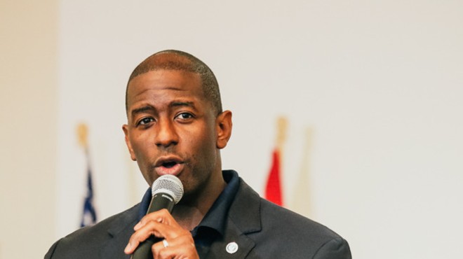 Andrew Gillum at Al Lopez Park in Tampa, Florida on October 27, 2018.