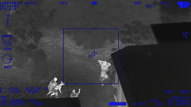 Watch the Seminole County Sheriff's Office track this burglary suspect with thermal vision
