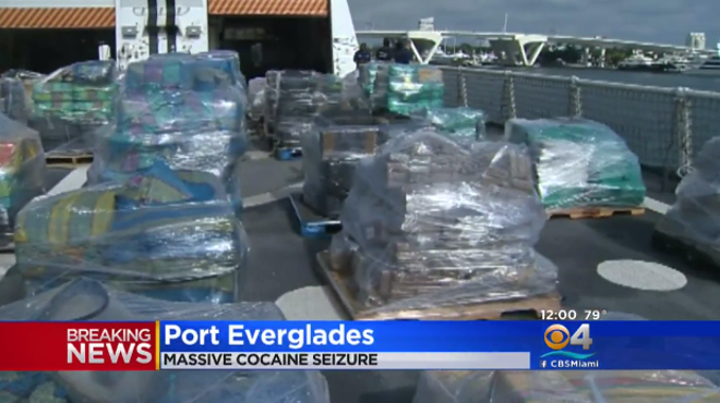 The U.S. Coast Guard just dropped off 26 tons of cocaine in Fort  Lauderdale