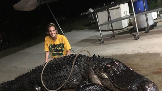 Look at this absolute unit that was captured in Leon County, Florida