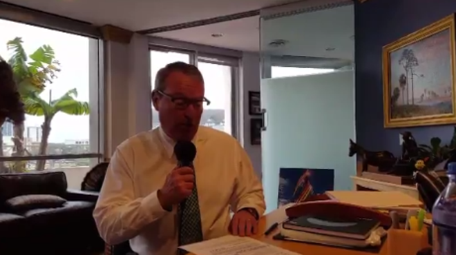 Here's Buddy Dyer recording his welcome message for the new airport People Movers