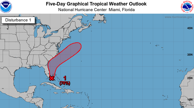 Tropical depression likely to form off the Florida coast this week