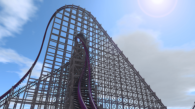 A rendering of the reimagined Gwazi coaster