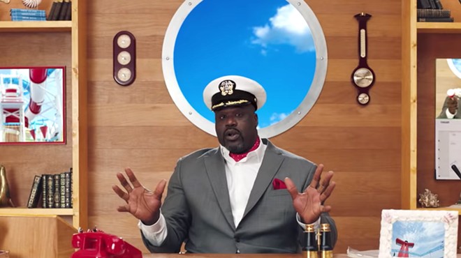 In a video seen in 34,000 staterooms, former Orlando NBA star Shaquille O'Neal is serious about safety