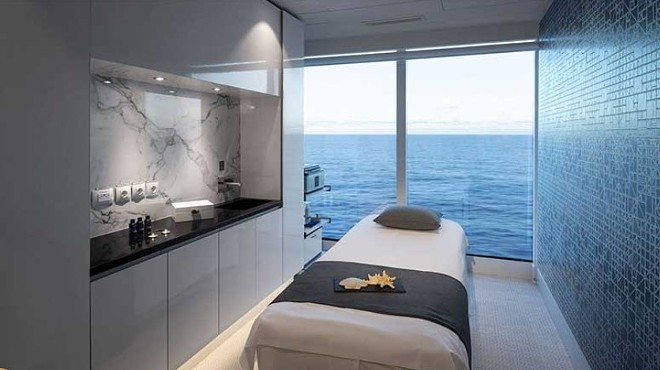 A spa treatment room onboard the Celebrity Edge