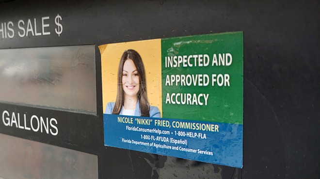 Fight refueled over Florida Ag Commissioner Nikki Fried's stickers on gas pumps