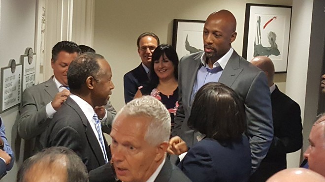 Ben Carson got stuck in an elevator while visiting a Florida housing project