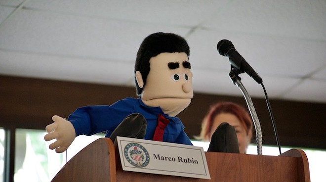 Instead of Rubio, 'Lil Marco' puppet addresses constituents at Maitland town hall