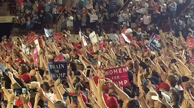The crowd at Trump's 100-day rally in Harrisburg, Pennsylvania