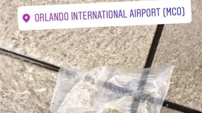 Someone lost their little baggy of weed at Orlando International Airport