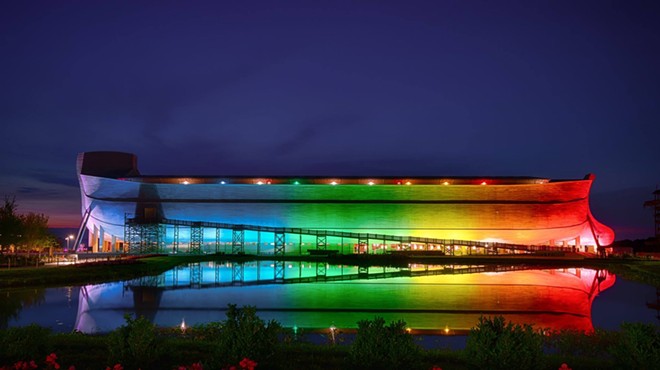 This is Ken Ham's sad attempt to take back the rainbow symbol from the LGBTQ community