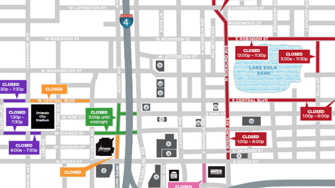 Traffic will be a major clusterf*ck this Saturday in downtown Orlando