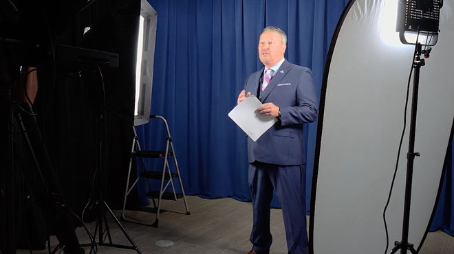 Here's Buddy Dyer recording the new welcome message for the airport