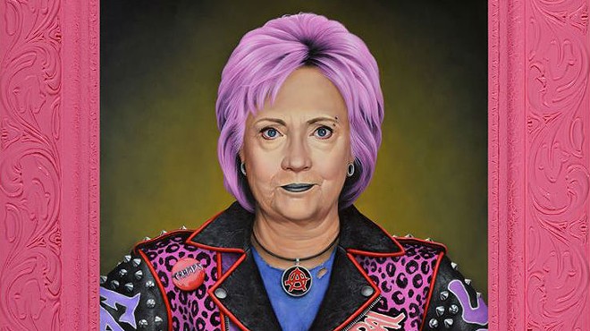 Orlando artist's Hillary Clinton portrait sets off security dogs at Art Miami
