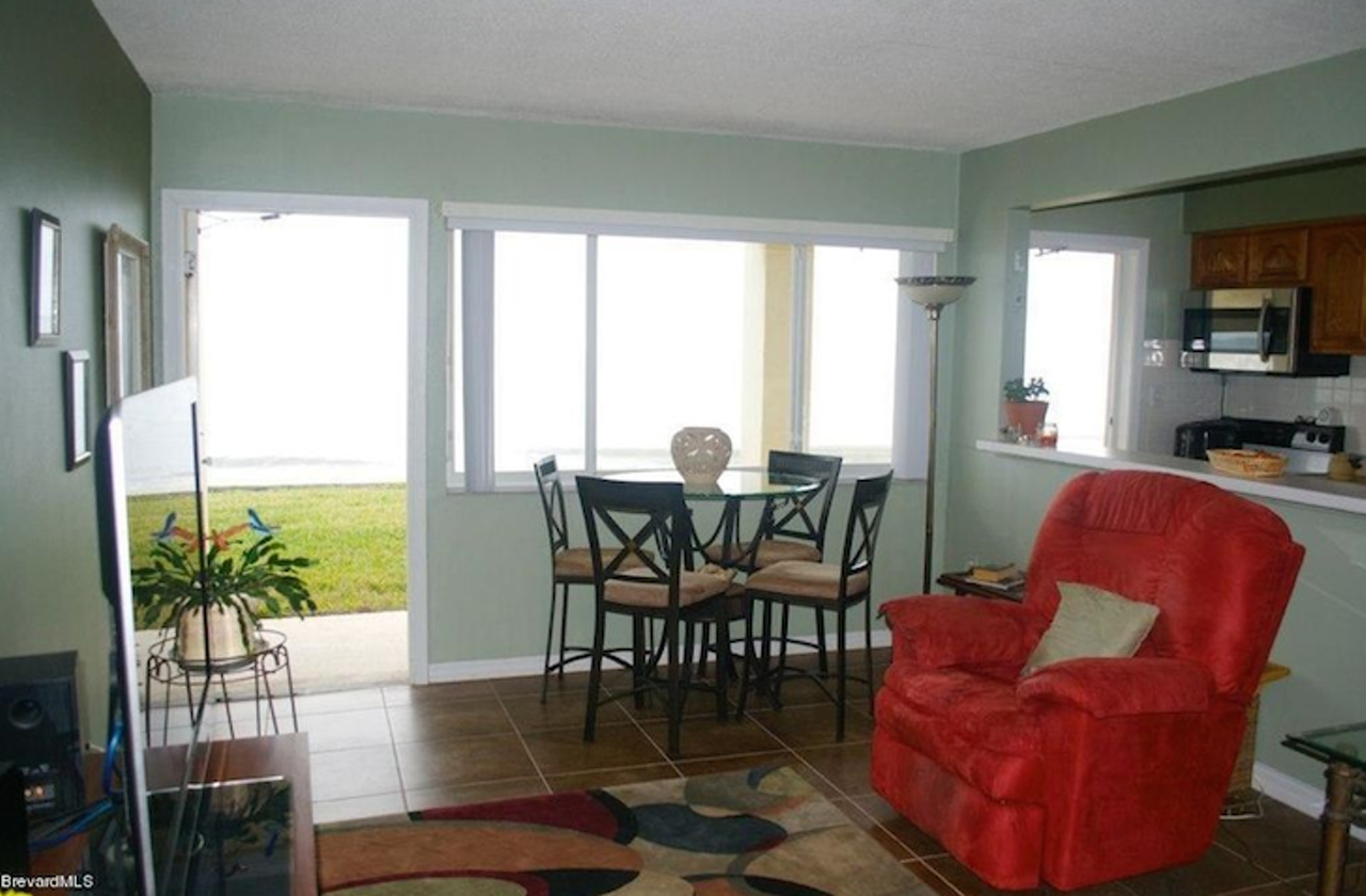 1273 Highway A1a Apt 114, Satellite Beach 
$199,000
Estimated mortgage: $1,031 a month
2 beds, 1 full bath, 924 sq ft, 1,307 sq ft lot
The condo isn't incredibly large, but the layout isn't bad.