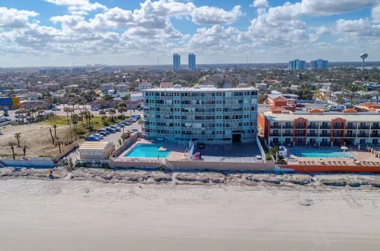 Oceanfront Art Deco Condo in Daytona Beach  
4 guests, Studio, 1 bed and 1 bath
$67 per night
If the abundance of ocean wildlife isn't your thing, this place comes with a beach side pool.