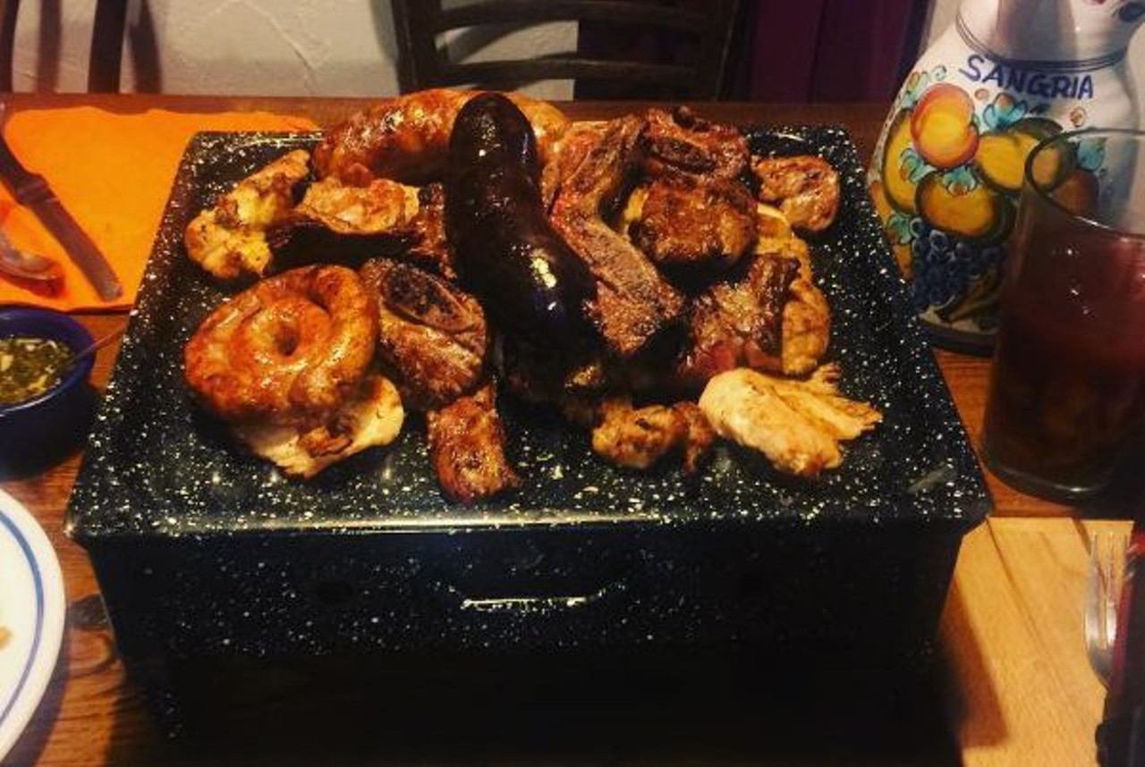 What we recommend: parrillada
This meat sampler includes different cuts of steak, chorizo and blood sausage. For those who haven&#146;t yet had meats prepared the Argentinian way, the parrillada is the way to go. 
Photo via au_rora/Instagram