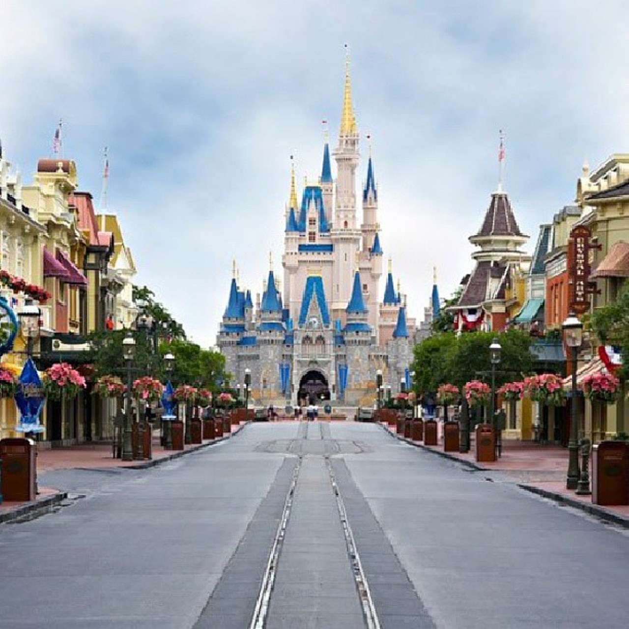 The sidewalks bordering Main Street are red for two reasons: When building the park, Disney wanted to roll out the red carpet for guests; also, Kodak told park designers that red walkways would enhance guests' photos.