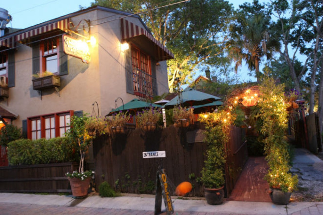 Mount Dora
Goblin Market
330 Dora Drawdy Way, Mt. Dora, FL 32757
(352)-735-0059
thegoblinmarketrestaurant.com
If you&#146;re looking for a change of scenery and an appetizing meal next time you dine out, Mount Dora&#146;s Goblin Market is a safe bet. Eat in one of three small dining rooms, where bookshelves and large windows line the walls, or the cozy, enclosed outdoor patio. Served with a crown of caramelized onions in a Jameson&#146;s Irish Whiskey broth, the onion soup will put a good taste in your mouth to start. Meat and seafood lovers alike will feel at home with choices like the "Filet Portabella,&#148; a tenderloin topped with a portobello cap and melted brie, or  "Snapper St. Martin,&#148; the filet pan-fried with an orange sauce, kiwi and banana.   
Photo via Goblin Market 